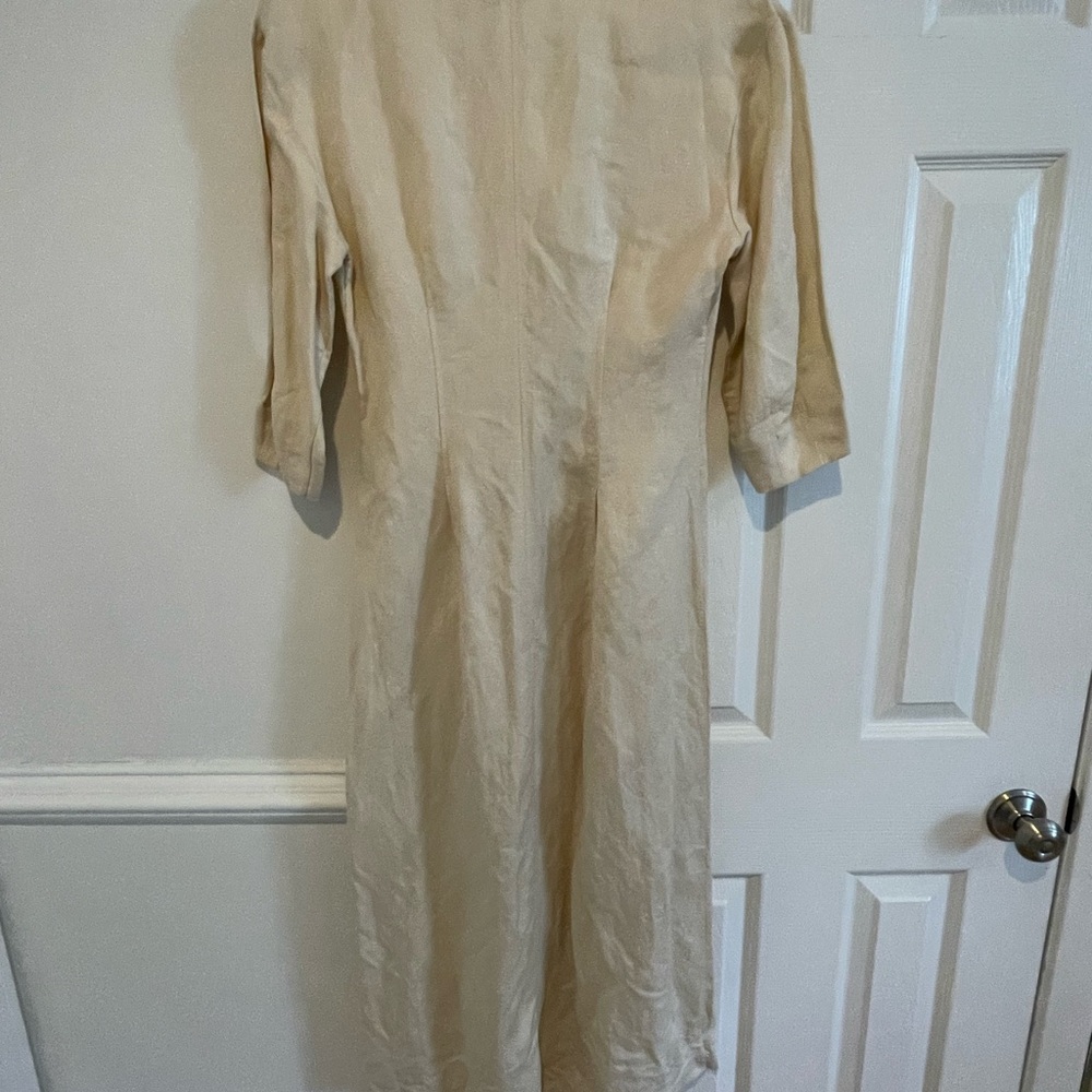 NWT & OTHER STORIES Linen Button Down Midi Dress Cottagcore Prairie - Picture 5 of 7
